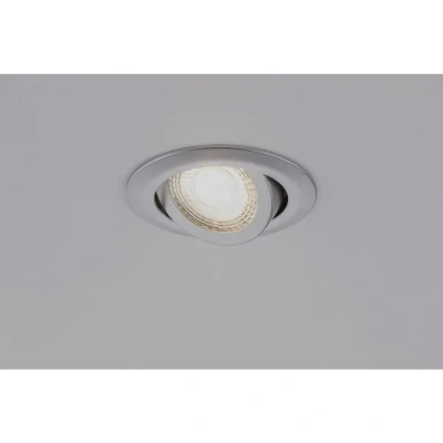 Image de Paulmann 92986 Spot LED encastrable à 3 étapes orientable 82 mm 70 x 6 W 550 LM 230 V 3000 K Rond intensité Variable, Plastique, Mat chromé