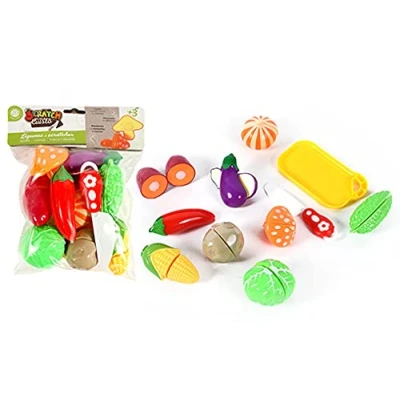 Image de FLYPOP&#039;S Légumes Scratch À Découper Jeu d&#039;Imitation 018948 Multicolore Plastique Cuisine Aliment Jouet Enfant Dinette 26 cm x 19 Partir de 3 Ans