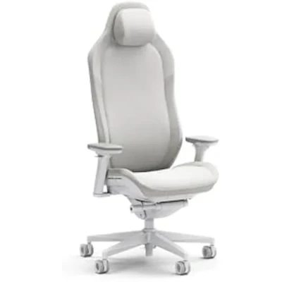Image de Fractal Design Refine Fabric Light Gaming Chair Ergonomic Office Desk Functionality with 4D Adjustable Armrests, High Back Support, Lumbar Cushion, and Premium
