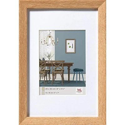 Image de walther design cadre photo chêne clair 18 x 24 cm avec passe partout, en bois Fiorito EF824E