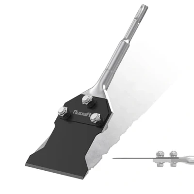 Image de Nucraft Burin à spatule SDS Plus, carrelage, 250 x 100mm, pour enlever l&#039;adhésif carrelage et sol, moquette, linoléum, contreplaqué, surface murale, plus