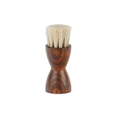 Image de Langer &amp; Messmer Brosse blaireau palot à chaussures en crin 100% pour l&#039;application du cirage ou de la crème pendant le soin des (noir)