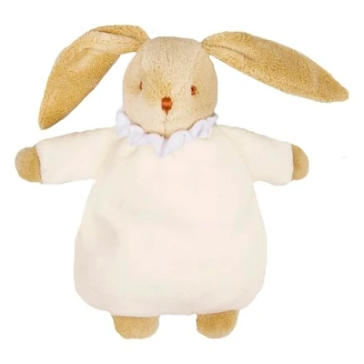 Image de TROUSSELIER Doudou avec Hochet Lapin &quot;Nid d&#039;Ange&quot; 20 cm de haut Classique Chic Idéal Cadeau Naissance Lavable en Machine Colori Ivoire