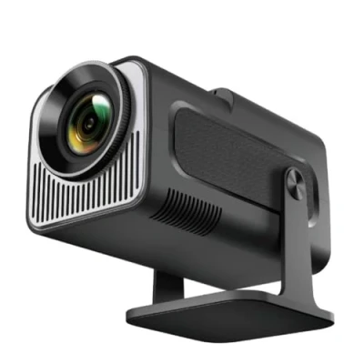 Image de 2024 Upgraded Vidéoprojecteur 1920 * 1080P FHD 4K Mini Projecteur Portable Dual Contrôle avec Souris Android TV WiFi 6 BT5.2 270 Rotation HDMI/TV Stick/USB/PS5, HDMI et Souris, (White)