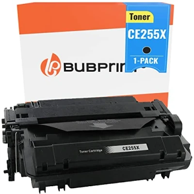 Image de Bubprint Cartouche de Toner Compatible pour HP 55X CE255X Laserjet P3010 P3011 P3015 P3015DN P3015N P3015X Pro MFP M521dn M521dw Enterprise 500 M525 M525dn M525c Noir
