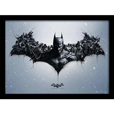 Image de Batman Arkham FP11087P PL Affiche Encadrée, Multicolore, 30 x 40 cm