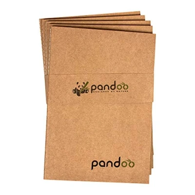 Image de pandoo Lot de 5 carnets vierges au format A5, en fibres bambou, Bullet Journal, carnet notes, 40 feuilles