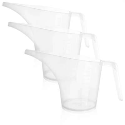 Image de com four® 3X Pichet Entonnoir arrosoir avec Bec verseur Transparent bidon doseur pour Faire du Savon