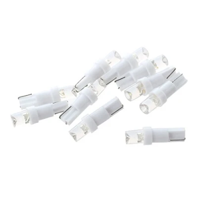 Image de TABL Lot de 10 ampoules LED T5 W1,2 W W3 pour tableau bord voiture 12 V Blanc
