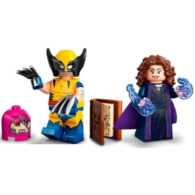 Image de LEGO Marvel Series 2 Minifigure Combo: Wolverine avec Agatha et Calendrier Man Capes Superhéros 71039