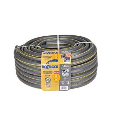 Image de HOZELOCK Tuyau Tricoflex Ultramax Ø 19mm (3/4&quot;) 50 M : d&#039;Arrosage Robuste, Résistant aux Intempéries, Anti Vrille, Torsion et Écrasement, 40% PVC Recyclé [116252]