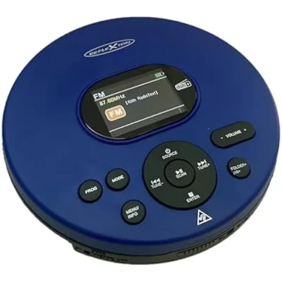 Image de Lecteur CD portable REFLEXION PCD540DAB/BL DAB/PLL FM Batterie lithium 1000 mAh Bleu