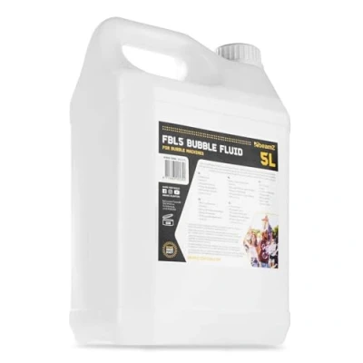 Image de BeamZ FBL5 Liquide pour Machine à Bulles 5L, Haute Performance, Biodégradable, Non Toxique la Santé et l&#039;Environnement, Fabriqué en Europe