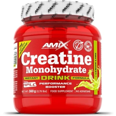 Image de Amix Creatine Monohydrated Power Drink Améliore les performances physiques, augmente la force et puissance musculaire chez athlètes, Lima Limón 360 GR.