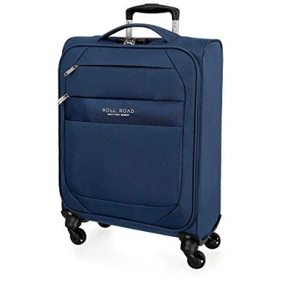 Image de Roll Road Royce Valise Trolley Cabine Bleu 40x55x20 cms Souple Polyester Serrure à combinaison 39L 2,1Kgs 4 roues Bagage main