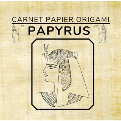 Image de Carnet Papier Origami Papyrus: 100 pages recto verso, motif papyrus, 21x21cm, pour origami, scrapbooking