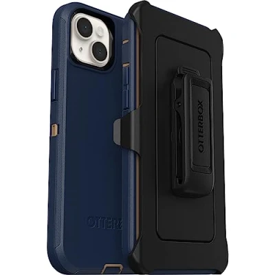 Image de OtterBox Defender Coque pour iPhone 14 Plus, Antichoc, Anti Chute, Ultra Robuste, de Protection, supporte 5X Plus Chutes Que la Norme Militaire, Bleu