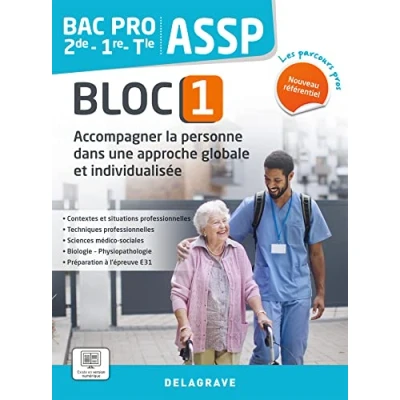 Image de Les Parcours Pros ASSP Bloc 1 2de, 1re, Tle Bac Pro (2023) Pochette élève Livre d’occasion Correct