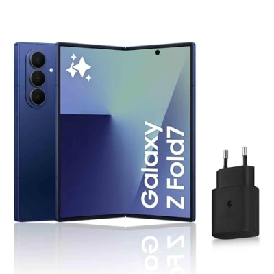 Image de Samsung Galaxy Z Fold7, Smartphone Android 5G avec AI, 256 Go, Chargeur Secteur Rapide 25W Inclus, déverrouillé, Bleu Nuit, Version FR