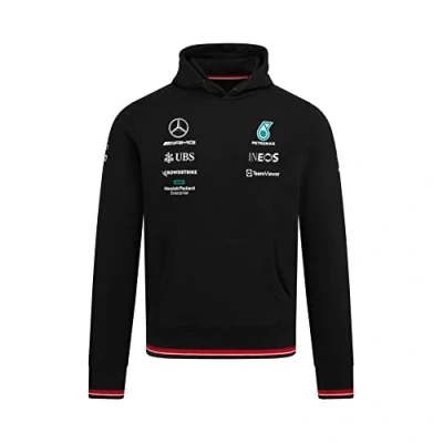 Image de MERCEDES AMG PETRONAS Formula One Team Collection Officielle de Marchandise Formule 1 Sweat à Capuche l&#039;équipe 2022, Noir, S