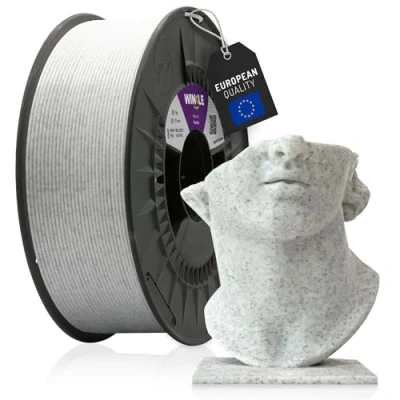 Image de WINKLE Filament PLA HD Texture (texturé) marbre pour imprimante 3D 1,75 mm 1 kg Précision dimensionnelle Bobine de