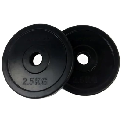 Image de Tunturi Disque Bumper Caoutchouc 2.5kg Noir, la Paire