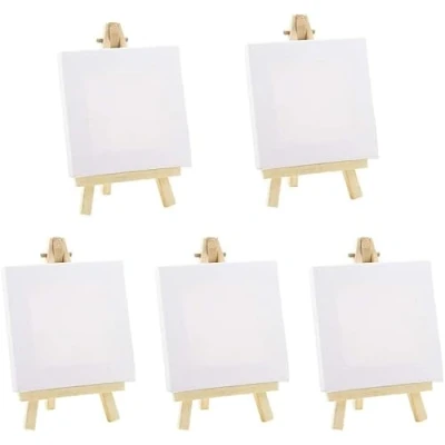 Image de chevalet de Table en Bois Lot 5 Supports Toile 10 x cm avec Mini 15 8