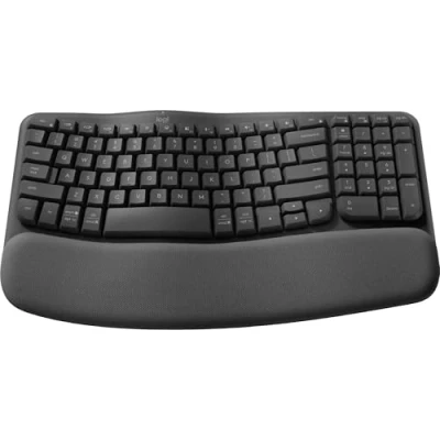 Image de Clavier sans fil LOGITECH Wave Keys Ergonomique Repose poignets rembourré Graphite