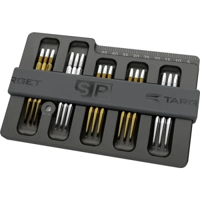 Image de TARGET Étui pour fléchettes Swiss Point Holder Coffre fort pointes de avec outil démontage (peut contenir 5 jeux points) 15 points/pointes repérage et