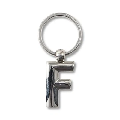 Image de if Porte clés en métal avec lettres de l&#039;alphabet F, 7 cm, argenté, Argenté., Classique