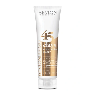 Image de Revlon Professional REVLONISSIMO 45 DAYS Total Color CARE Sulfate FREE Conditioning Aprèsshampoing, Femme, Taille: 275 ml, Golden blondes