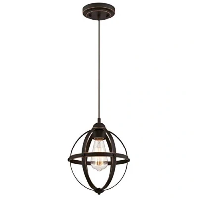 Image de Westinghouse 63619 Luminaire Suspendu d&#039;Intérieur à Une Lampe, Finition Bronze Huilé avec Reflets