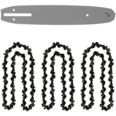 Image de GT Garden Guide 10 Pouces (26 cm) avec Lot de 3 chaînes 40 maillons pour tronçonneuse élagueuse 25 cm3