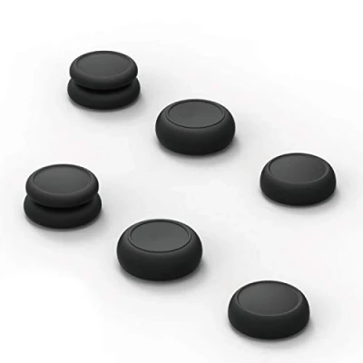 Image de Skull &amp; Co. Ensemble de Poignées Pouce Skin, CQC et FPS, Capuchon Joystick, Stick Analogique pour Steam Deck/Steam Deck OLED ROG Ally/ROG Ally X Noir, 3 Paires (6 Pièces)