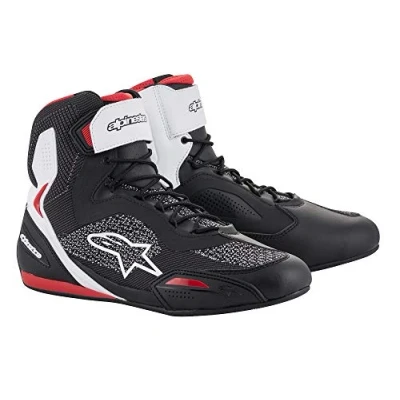 Image de Bottes moto Alpinestars Faster 3 Rideknit Shoes Black White Red, Noir/Blanc/Rouge, 44