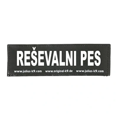Image de REŠEVALNI PES Lot de 2 Patchs interchangeables Noir Taille S