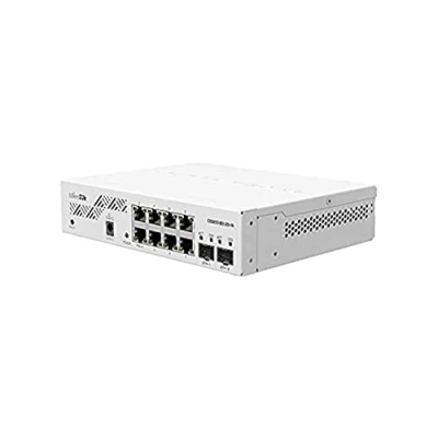 Image de Mikrotik CSS610 8G 2S+in commutateur réseau Gigabit Ethernet (10/100/1000) Connexion Ethernet, supportant l&#039;alimentation Via ce Port (PoE) Blanc
