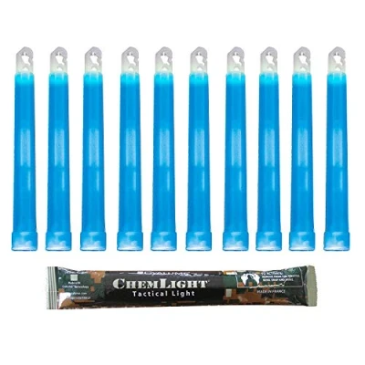 Image de Cyalume Bâton lumineux bleu militaire ChemLight Lightsticks 15cm, Light Sticks très avec durée de 8 heures (Boite 30), Qualité Militaire, Conforme Reach