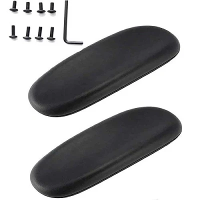 Image de WADY 1 Paire d&#039;accoudoirs de Rechange universels pour Chaise Bureau, en Cuir synthétique Souple, Compatible avec Tous Les Styles Noir