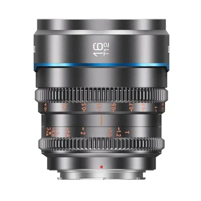 Image de SIRUI Night Walker objectif Cine grand angle T1.2 S35 16 mm, de mise au point manuelle à grande ouverture (MS16E G, monture E, gris métallique)