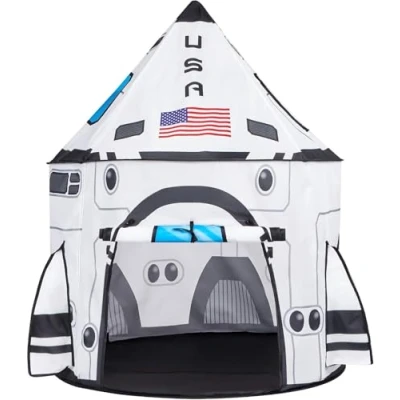 Image de JOYIN Tente pour Enfants, de Fusée Pop Up Ensemble Playhouse Vaisseau Spatial l&#039;intérieur et l&#039;extérieur
