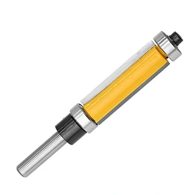 Image de Gasea 6.35mm Routeur de Garniture Affleurante Roulement Haut et Bas à Coupe Droite Flush Trim Pattern Router Pour le Travail du Bois 38mm Lame