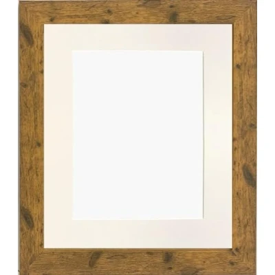 Image de FRAMES BY POST Cadre photo Studio en bois antique avec passe partout ivoire 40 x 50 cm pour image format A3