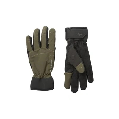 Image de SEALSKINZ Sous gants de sport Stanford, imperméables, toutes saisons, vert olive/noir, taille XL