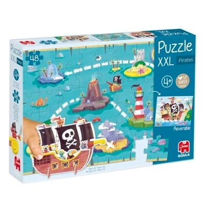 Image de Goula Puzzle XXL Les Pirates Grand Format réversible 48 pièces A partir de 4 Ans