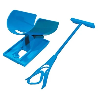Image de Aidapt Bathroom Ltd Enfile Chaussette avec Chausse Pied Bleu VM947B
