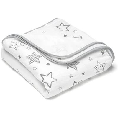 Image de MAKIAN Couverture en Mousseline Bébé 120x120 cm 100% Coton, Lavable Machine d&#039;Emmaillotage Douce et Moelleuse pour Poussette &amp; Siège Auto, Allaitement Tapis d&#039;éveil.