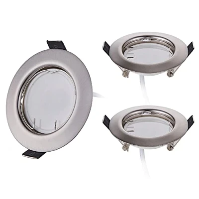 Image de HCFEI Lot de 3 Spot LED encastrable Ultra Plat avec 3x3W Dimmable Ampoule 220V Module, Percage 55mm, Dimmable, Blanc chaud, 120Angle faisceau