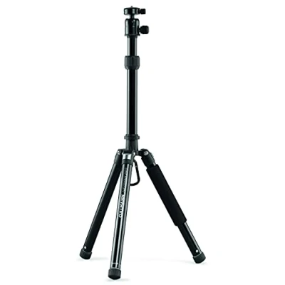 Image de Cullmann Germany 52527 Trépied de Voyage Mobile Neomax 260 avec Support pour Smartphone (Hauteur d&#039;extension 128 cm, Taille l&#039;emballage 28,5cm, capacité Charge 3kg, Poids 714g) Noir