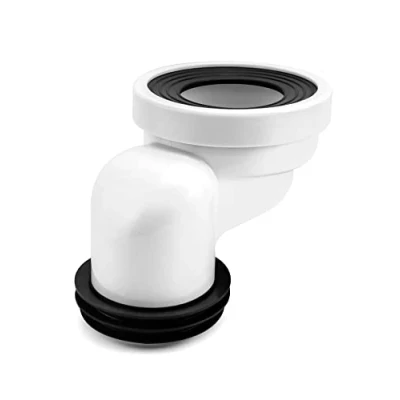 Image de QWORK® Connecteur de Cuvette WC Décalé 100 mm, Accordement pour à Sortie Verticale